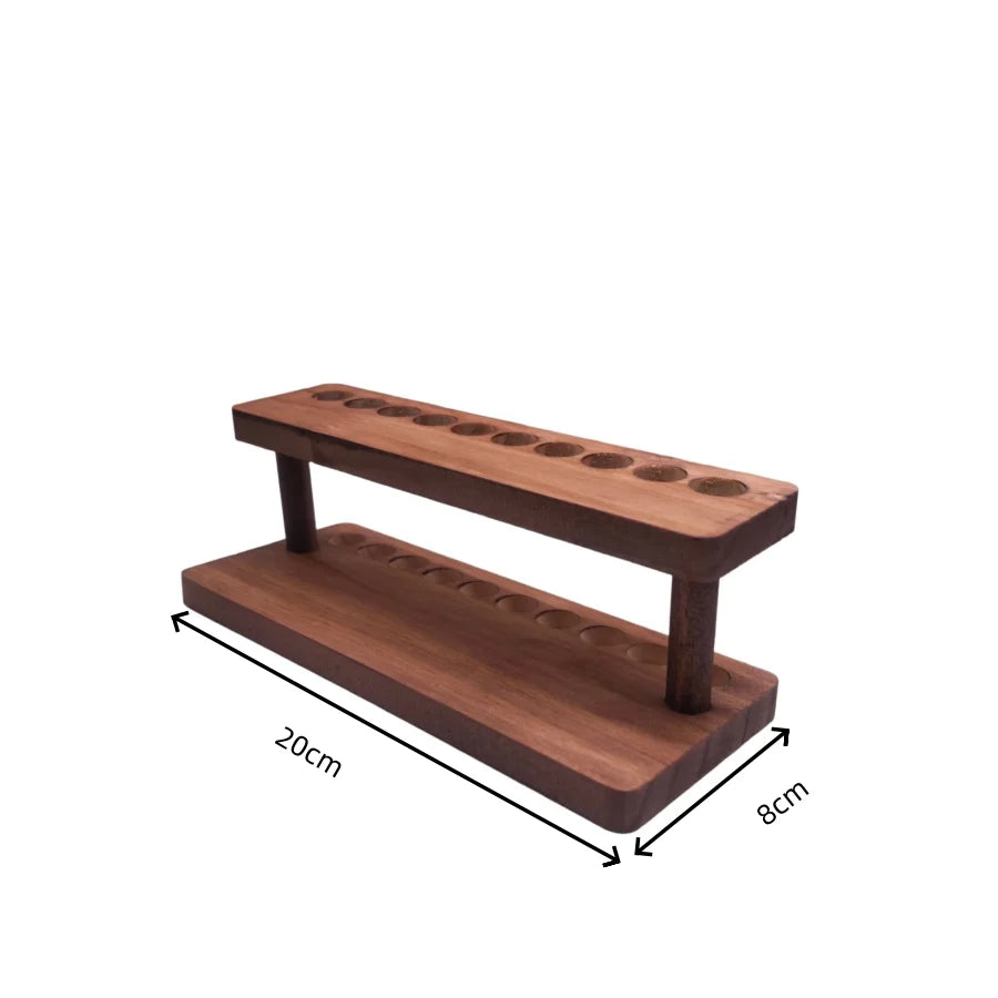 1PC Walnut Wood Multifunction Desk Organizer - Pen Holder, Phone Stand & Storage Solution for Office and School Movadek