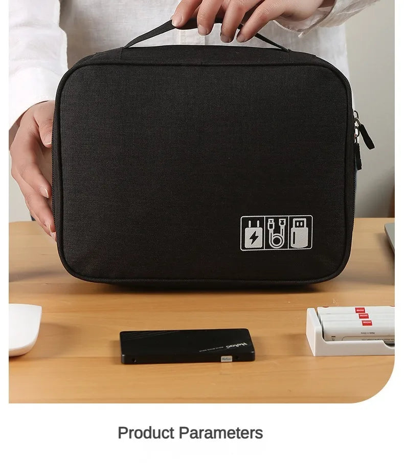 Large Travel Cable Storage Bag - Waterproof