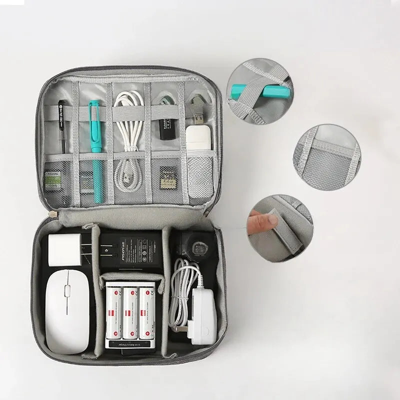 Large Travel Cable Storage Bag - Waterproof