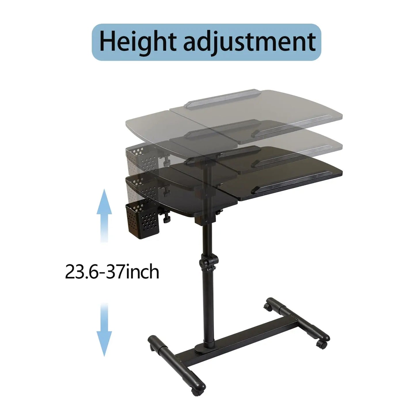 Adjustable Rolling Overbed Table