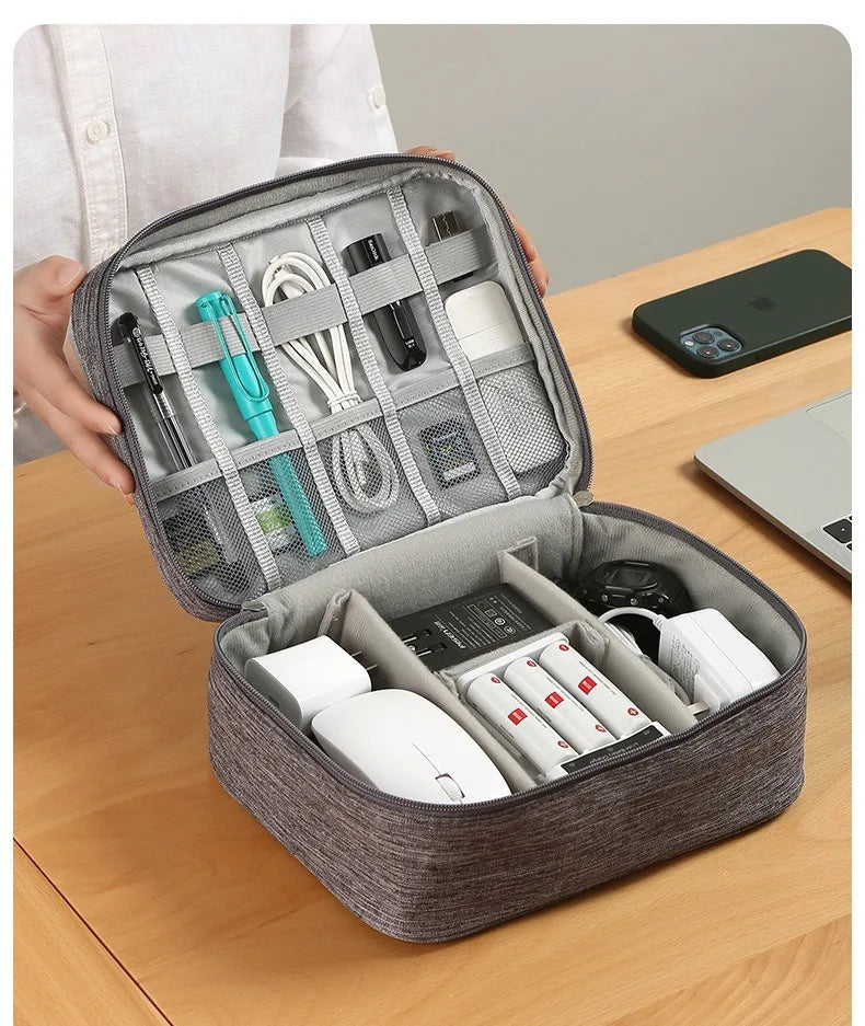 Large Travel Cable Storage Bag - Waterproof
