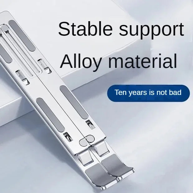 Adjustable Aluminum Laptop Stand – Foldable, Portable, Non-Slip Holder