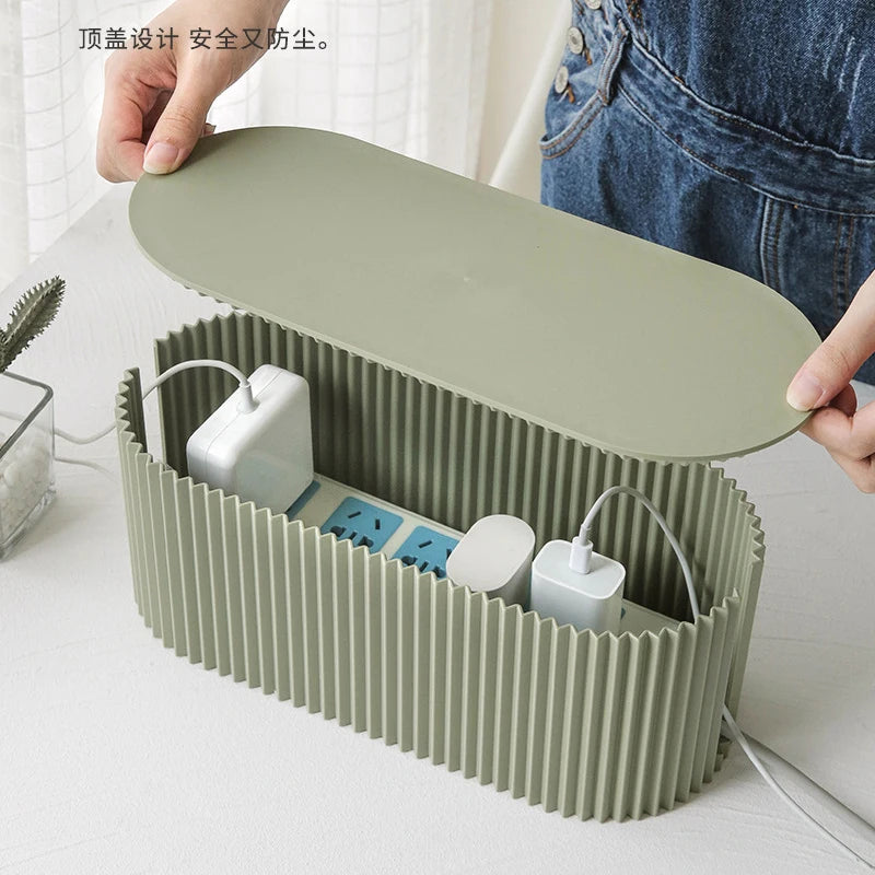 Large Capacity Wire Storage Box – Cable Organizer & Router Holder