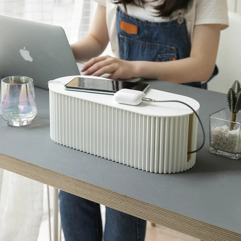 Large Capacity Wire Storage Box – Cable Organizer & Router Holder