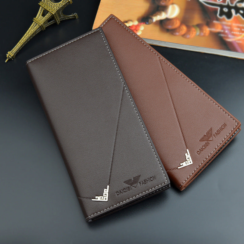 New Men's Wallet Men's Long Wallet Vertical Thin Youth Soft Wallet Multi-card Large Capacity Fashion Suit Bag Movadek
