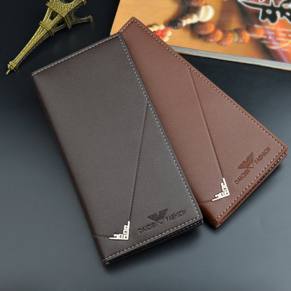 New Men's Wallet Men's Long Wallet Vertical Thin Youth Soft Wallet Multi-card Large Capacity Fashion Suit Bag Movadek