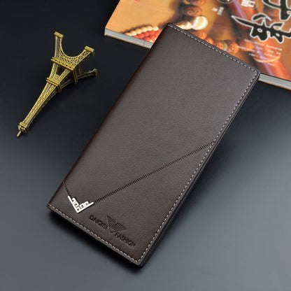New Men's Wallet Men's Long Wallet Vertical Thin Youth Soft Wallet Multi-card Large Capacity Fashion Suit Bag Movadek