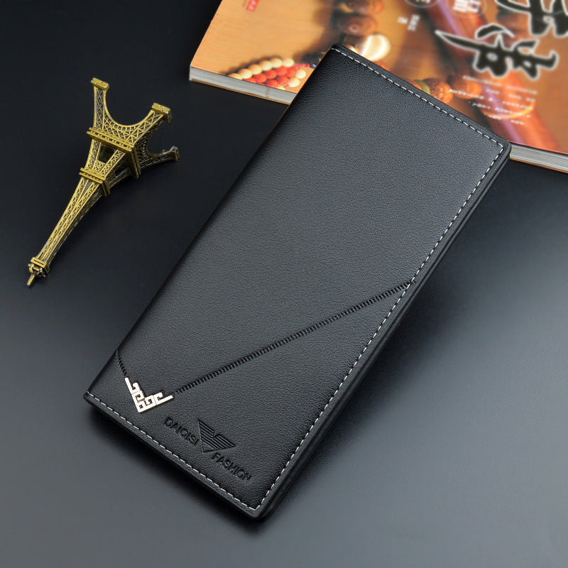 New Men's Wallet Men's Long Wallet Vertical Thin Youth Soft Wallet Multi-card Large Capacity Fashion Suit Bag Movadek