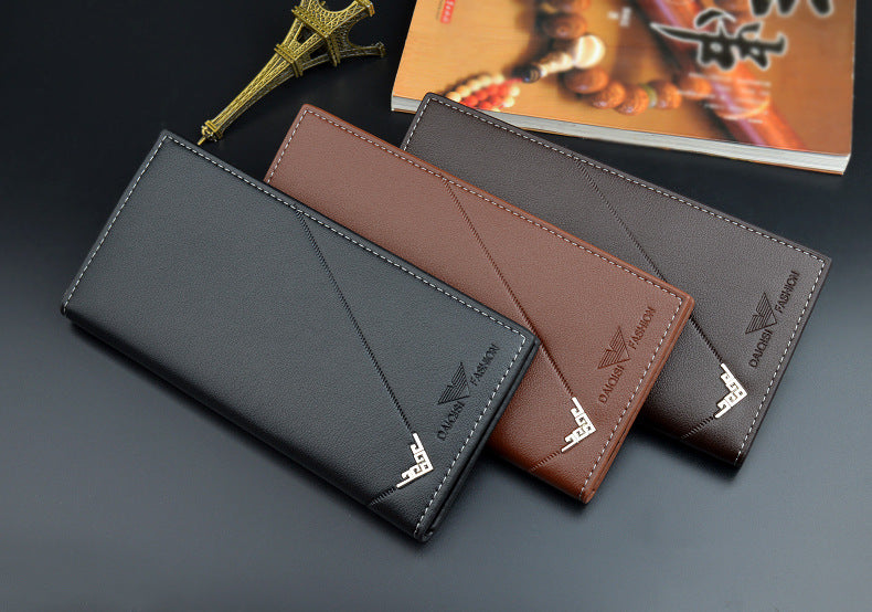New Men's Wallet Men's Long Wallet Vertical Thin Youth Soft Wallet Multi-card Large Capacity Fashion Suit Bag Movadek