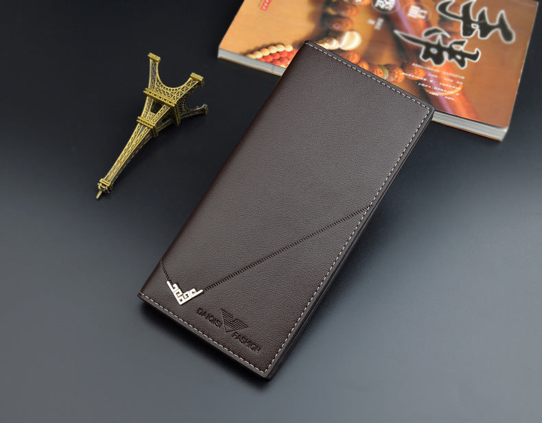 New Men's Wallet Men's Long Wallet Vertical Thin Youth Soft Wallet Multi-card Large Capacity Fashion Suit Bag Movadek
