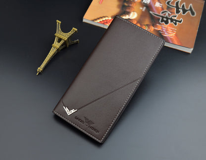 New Men's Wallet Men's Long Wallet Vertical Thin Youth Soft Wallet Multi-card Large Capacity Fashion Suit Bag Movadek