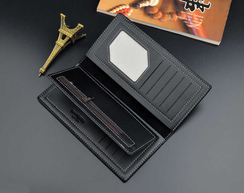 New Men's Wallet Men's Long Wallet Vertical Thin Youth Soft Wallet Multi-card Large Capacity Fashion Suit Bag Movadek