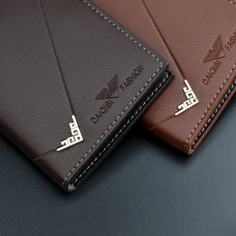 New Men's Wallet Men's Long Wallet Vertical Thin Youth Soft Wallet Multi-card Large Capacity Fashion Suit Bag Movadek