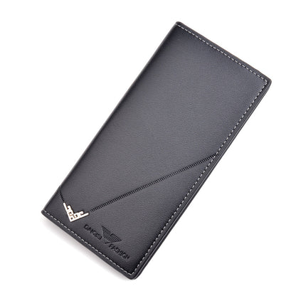 New Men's Wallet Men's Long Wallet Vertical Thin Youth Soft Wallet Multi-card Large Capacity Fashion Suit Bag Movadek