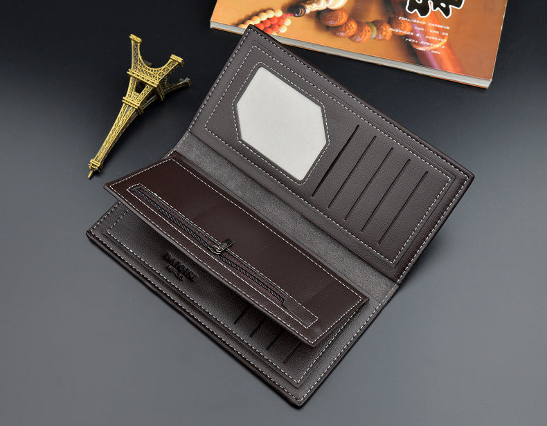 New Men's Wallet Men's Long Wallet Vertical Thin Youth Soft Wallet Multi-card Large Capacity Fashion Suit Bag Movadek