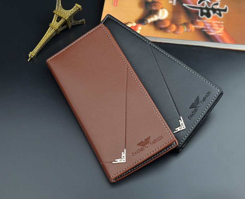 New Men's Wallet Men's Long Wallet Vertical Thin Youth Soft Wallet Multi-card Large Capacity Fashion Suit Bag Movadek