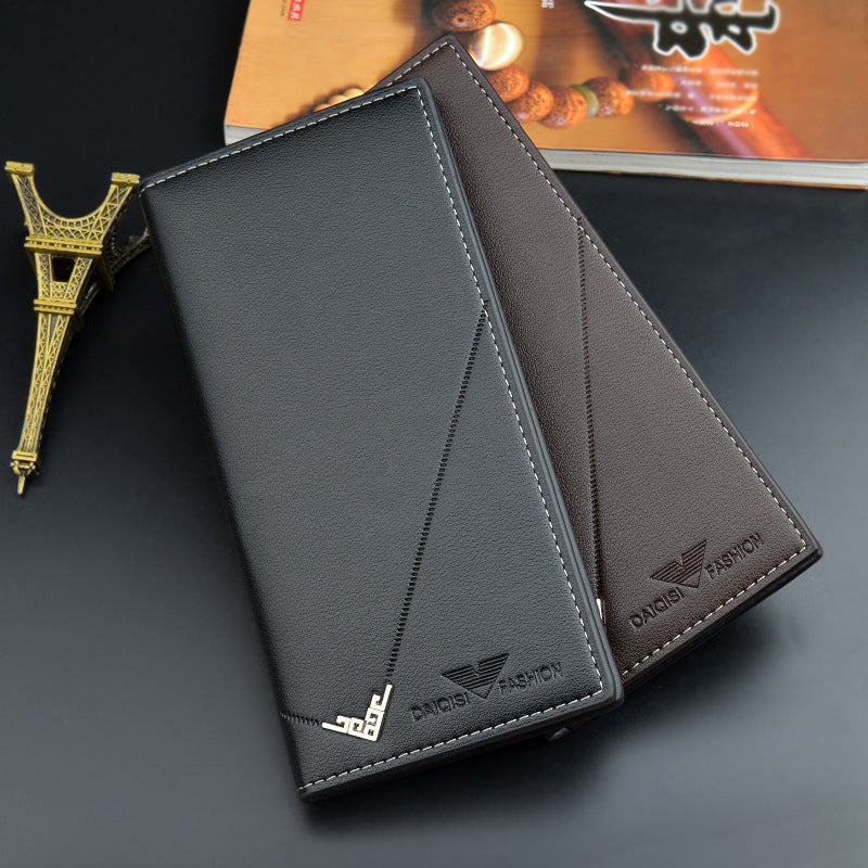 New Men's Wallet Men's Long Wallet Vertical Thin Youth Soft Wallet Multi-card Large Capacity Fashion Suit Bag Movadek