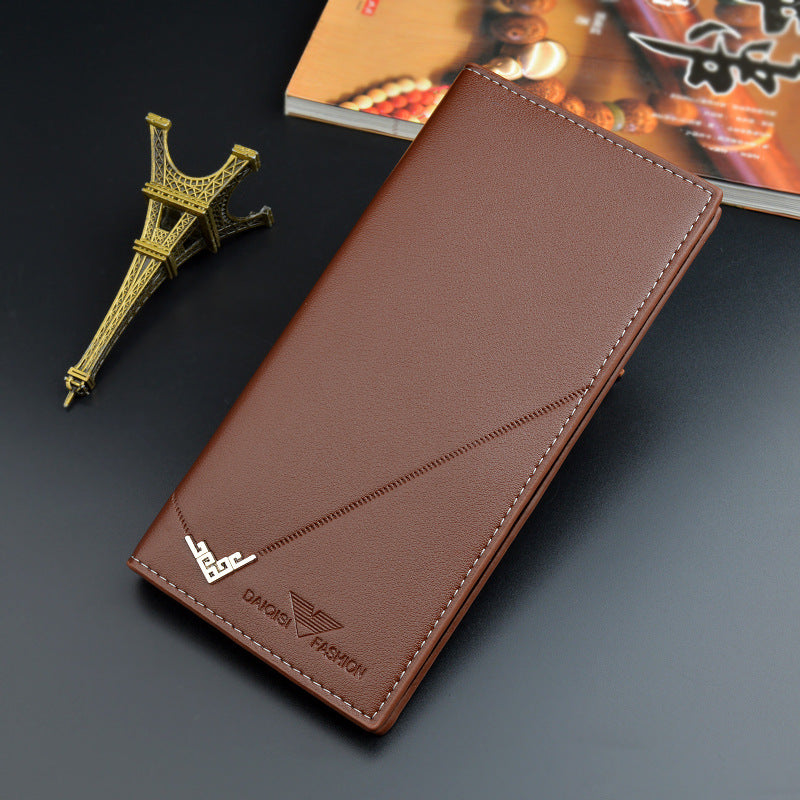 New Men's Wallet Men's Long Wallet Vertical Thin Youth Soft Wallet Multi-card Large Capacity Fashion Suit Bag Movadek