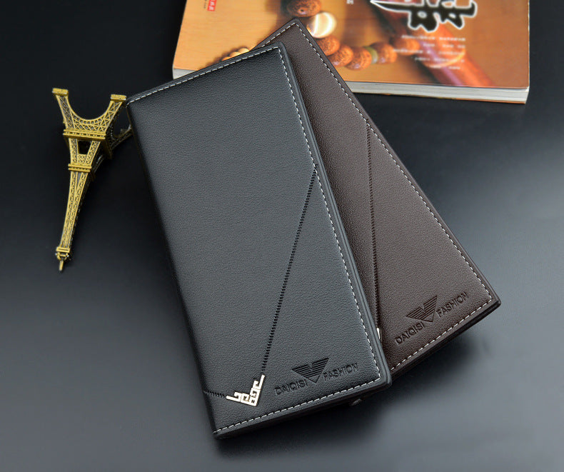 New Men's Wallet Men's Long Wallet Vertical Thin Youth Soft Wallet Multi-card Large Capacity Fashion Suit Bag Movadek