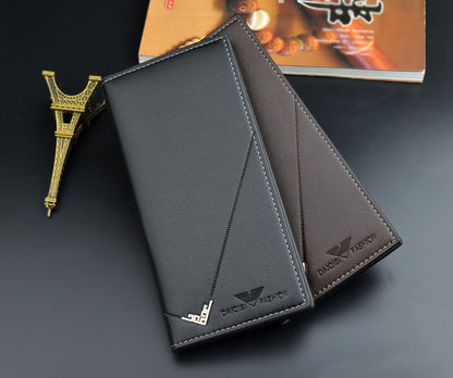 New Men's Wallet Men's Long Wallet Vertical Thin Youth Soft Wallet Multi-card Large Capacity Fashion Suit Bag Movadek