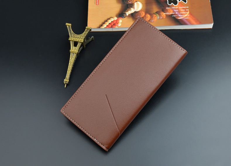 New Men's Wallet Men's Long Wallet Vertical Thin Youth Soft Wallet Multi-card Large Capacity Fashion Suit Bag Movadek