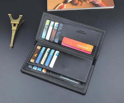New Men's Wallet Men's Long Wallet Vertical Thin Youth Soft Wallet Multi-card Large Capacity Fashion Suit Bag Movadek