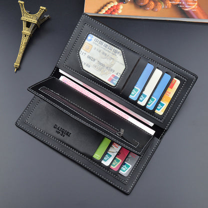 New Men's Wallet Men's Long Wallet Vertical Thin Youth Soft Wallet Multi-card Large Capacity Fashion Suit Bag Movadek