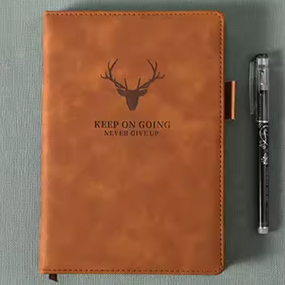 Thick leather-bound notepad Movadek