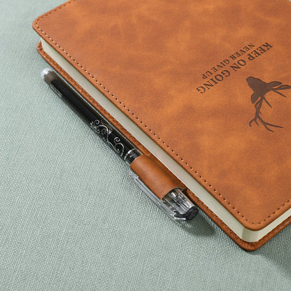 Thick leather-bound notepad Movadek