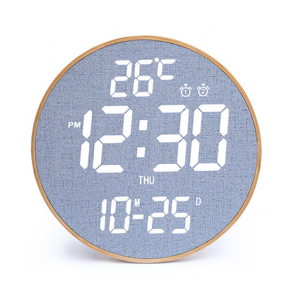 Horloge murale LED bambou avec télécommande — Design intemporel et minimaliste Movadek