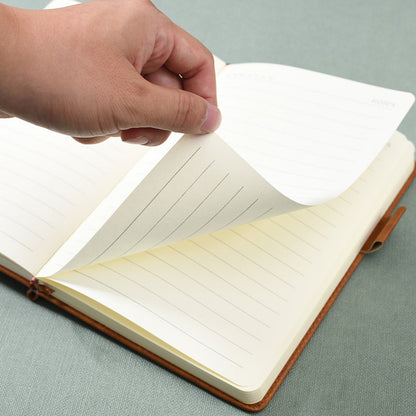 Thick leather-bound notepad Movadek