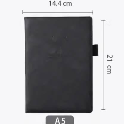Thick leather-bound notepad Movadek