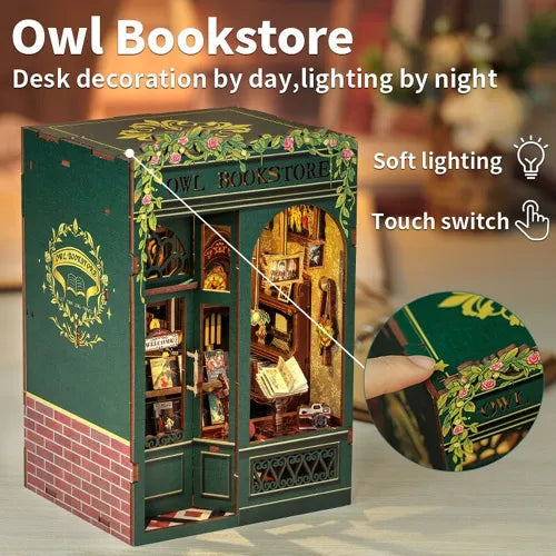 Owl Bookstore — Kit Book Nook DIY