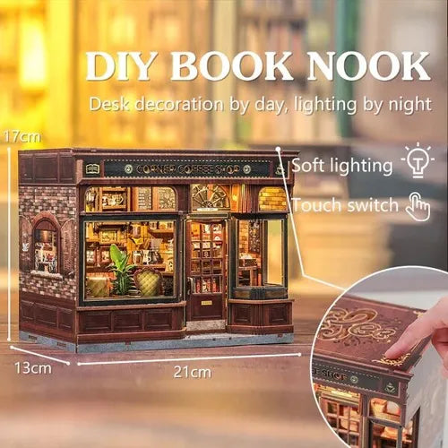 Corner Coffee Shop — Kit Maison Miniature DIY