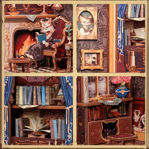Count Cat's Study — Kit Book Nook DIY