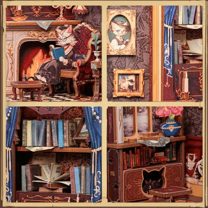 Count Cat's Study — Kit Book Nook DIY