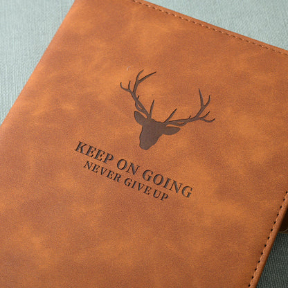 Thick leather-bound notepad Movadek