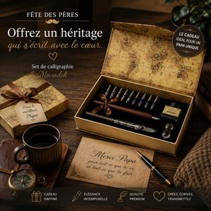 Set de Calligraphie Premium — Coffret Cadeau Complet avec Plumes & Encres Movadek