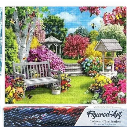 Broderie Diamant Joli Jardin — Kit Diamond Painting 5D 40×50 cm