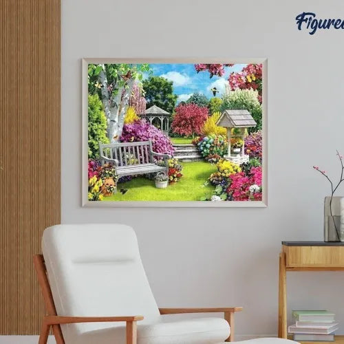 Broderie Diamant Joli Jardin — Kit Diamond Painting 5D 40×50 cm