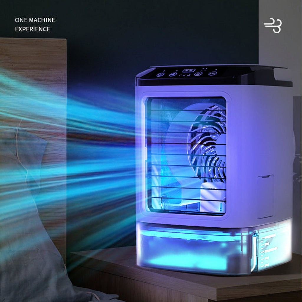 New household mini air conditioning fan USB office refrigeration humidification atomization cold fan portable mobile air cooler Movadek