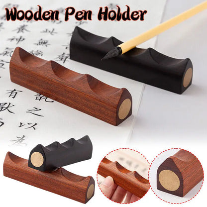 Wooden Calligraphy Pen Holder
