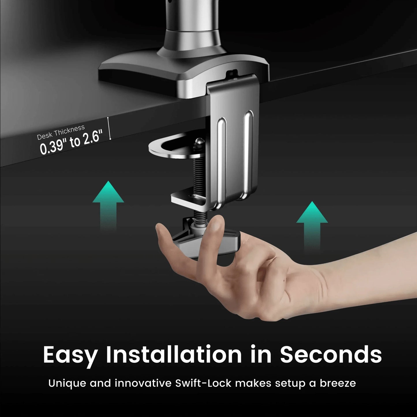 NearHub MS-001 Monitor Arm – Flexible Single Screen Mount
