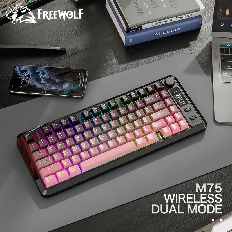FREEWOLF M75 Wireless Keyboard
