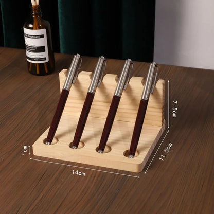 1PC Walnut Wood Multifunction Desk Organizer - Pen Holder, Phone Stand & Storage Solution for Office and School Movadek