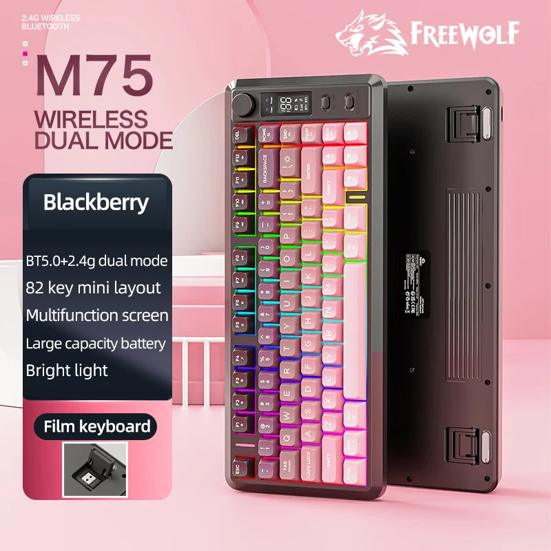 FREEWOLF M75 Wireless Keyboard