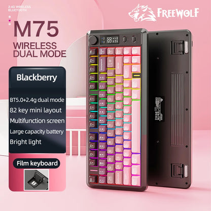 FREEWOLF M75 Wireless Keyboard
