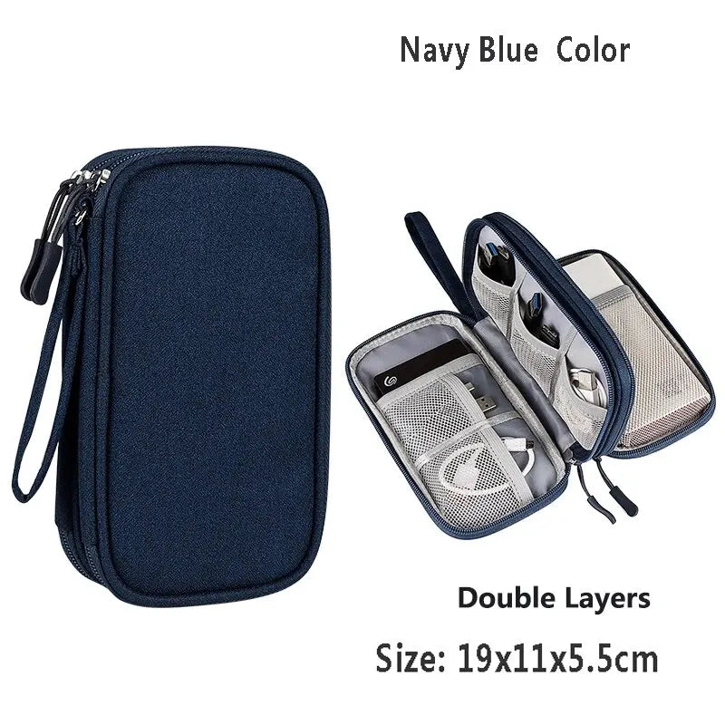 Waterproof Cable Organizer – Portable Travel Case for Chargers & USB Cables