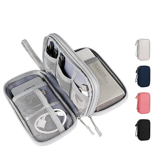 Waterproof Cable Organizer – Portable Travel Case for Chargers & USB Cables