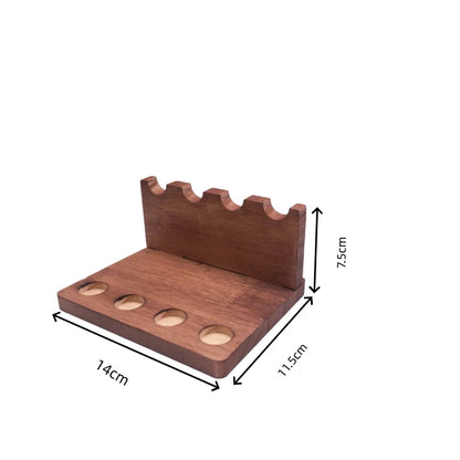 1PC Walnut Wood Multifunction Desk Organizer - Pen Holder, Phone Stand & Storage Solution for Office and School Movadek
